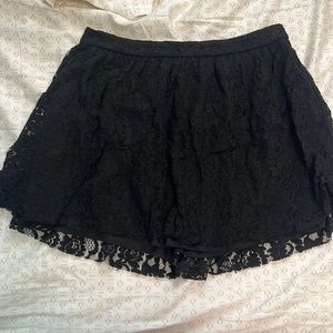 Lush black lace skirt